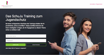 Screenshot SchuJu Training Startseite